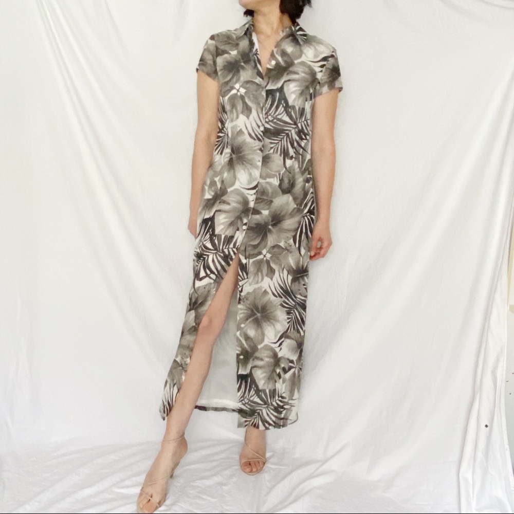 Tropical print midi dress. Liz Claiborne.